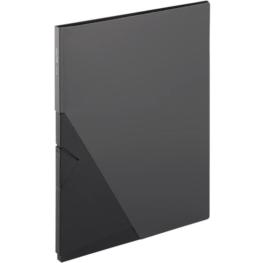 Kingjim A4 Clear File Ziritz Side 20 Pockets Black 8837 - Premium Document Organizer-Kiichin - The #1 Place for Japanese Goods in Your Hand!