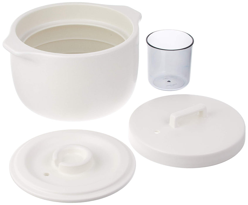 Kinto 2Cup Japan White Clay Pot Rice Cooker 25194 - Authentic Japanese Cooking-Kiichin - The #1 Place for Japanese Goods in Your Hand!