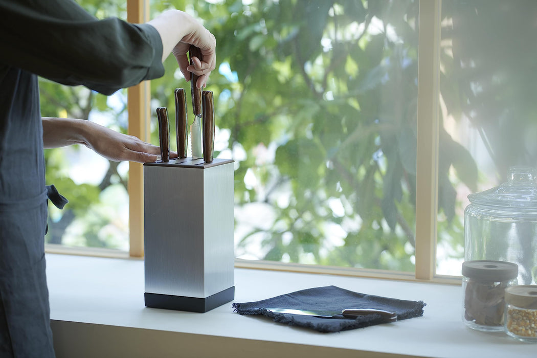 Knife Stand Japanese Nagomi - Holds 5 Knives 1 Scissor - 11.5x25cm-Kiichin - The #1 Place for Japanese Goods in Your Hand!