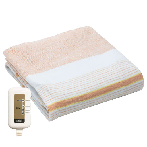Hiroden Electric Blanket 130X80Cm Orange Striped Washable Tick Repellent-Kiichin - The #1 Place for Japanese Goods in Your Hand!
