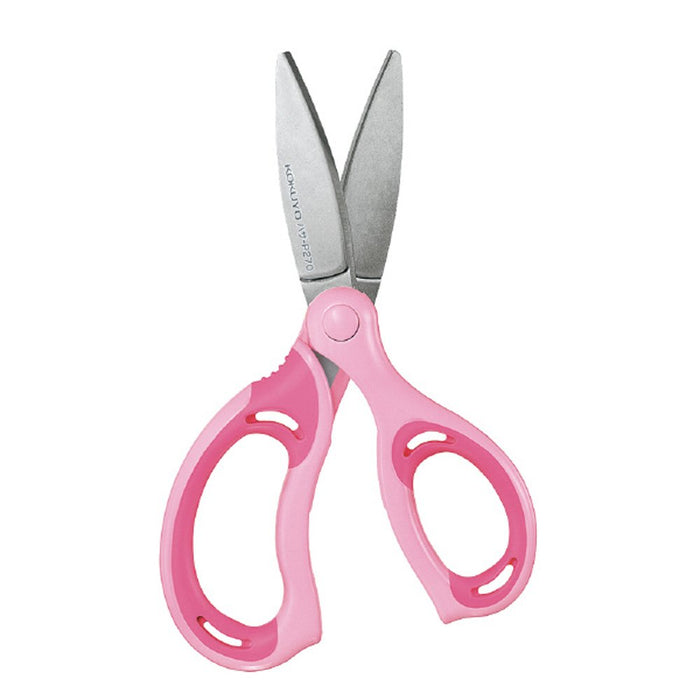 Kokuyo Japan Aerofit Sakusa Pink Scissors for Kids - Right Hand (P270P)-Kiichin - The #1 Place for Japanese Goods in Your Hand!