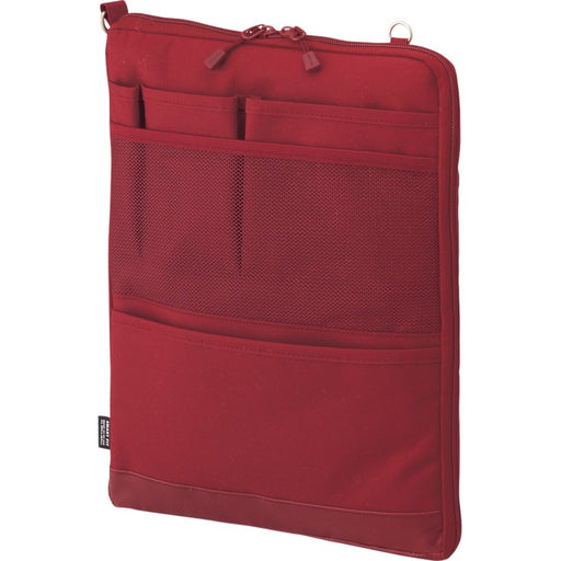 Lihit Lab A4 Vertical Bag In Bag - Red (A7683-3) | Japan Priority-Kiichin - The #1 Place for Japanese Goods in Your Hand!
