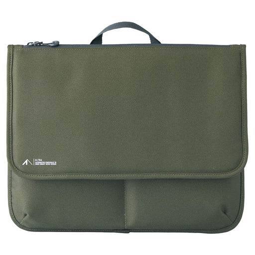 Lihit Lab Cordura Flat Pouch L Olive A7768-22 - Premium Japanese Design-Kiichin - The #1 Place for Japanese Goods in Your Hand!