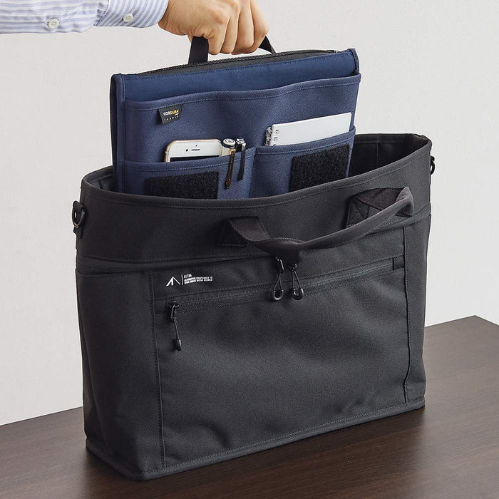 Lihit Lab Cordura Flat Pouch M Black A7767-24 - Premium Quality Organizer-Kiichin - The #1 Place for Japanese Goods in Your Hand!