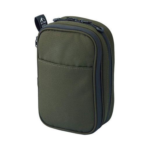 Lihit Lab Japan Cordura Double Pen Pouch Olive - A7765-22-Kiichin - The #1 Place for Japanese Goods in Your Hand!