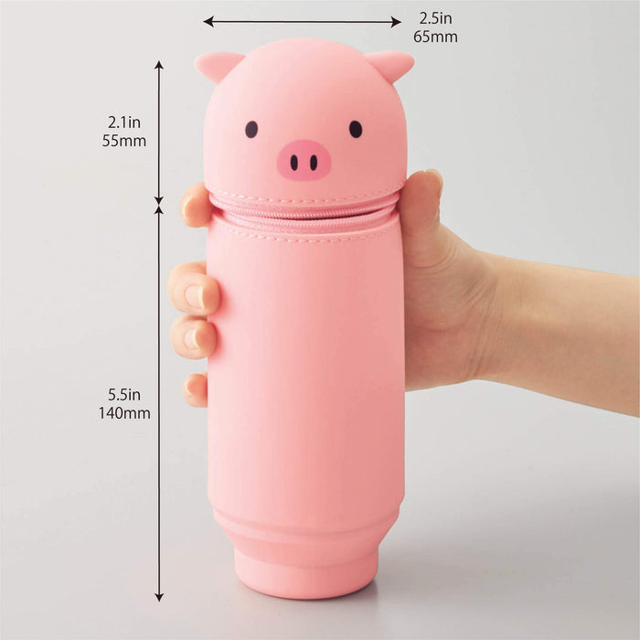 Lihit Lab Big Pen Case Boston Terrier A7714-8 - User-Friendly Storage Solution-Kiichin - The #1 Place for Japanese Goods in Your Hand!