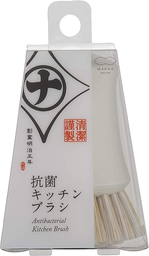 Marna K750W Antibacterial Kitchen Brush - Japan, Normal/White/Mini-Kiichin - The #1 Place for Japanese Goods in Your Hand!