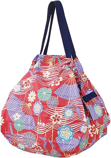 Marna Shupatto Eco Bag - Japanese Fan Pattern, Durable & Foldable-Kiichin - The #1 Place for Japanese Goods in Your Hand!