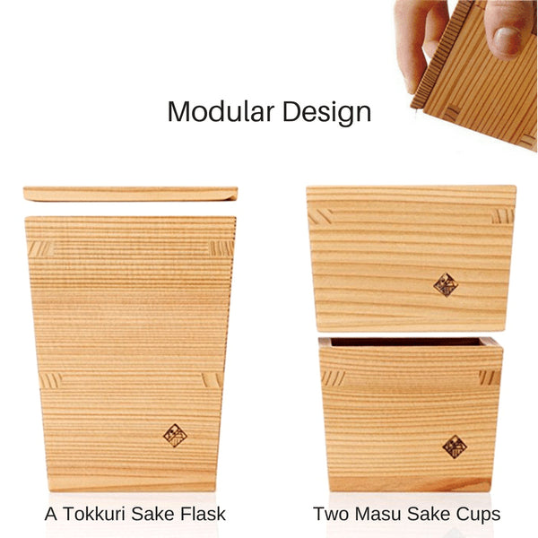 Omoeraku Handcrafted Japanese Cedar Masu Box Sake Cup - Extra Large-Kiichin - The #1 Place for Japanese Goods in Your Hand!