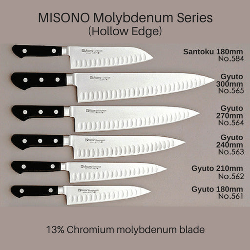 Misono 210mm Hollow Edge Gyuto Knife (No.562) - Premium Quality Cutlery-Kiichin - The #1 Place for Japanese Goods in Your Hand!