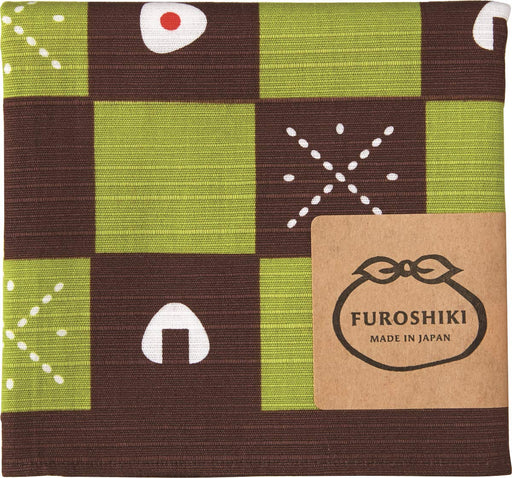 Miyamoto-Towel Furoshiki Lunch Cloth - Japanese Pattern Okami'S 50X50Cm Checkered Rice Ball-Kiichin - The #1 Place for Japanese Goods in Your Hand!