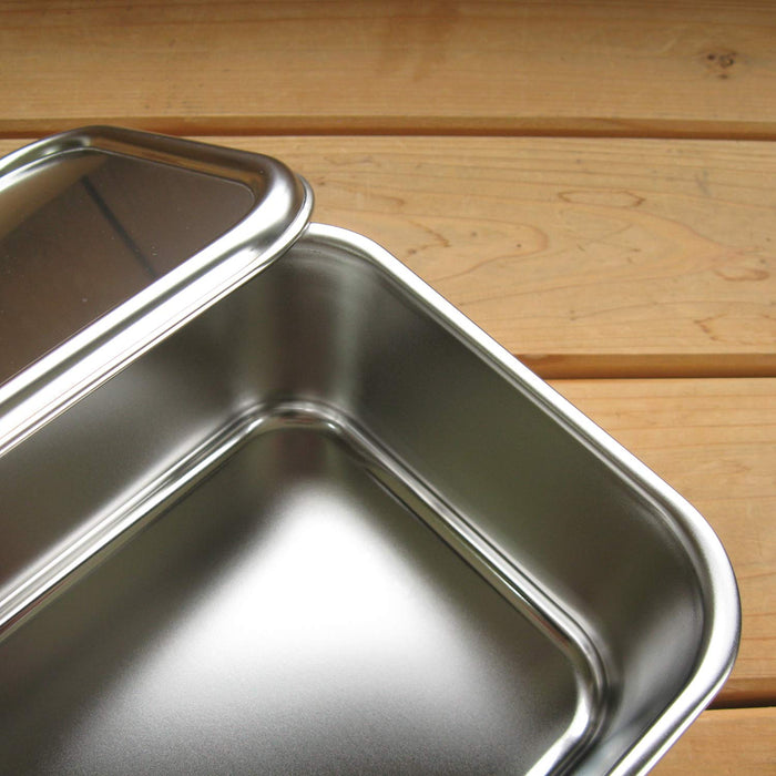 Nagao Tsubamesanjo 17.9cm Lid Square Storage Set - Stainless Steel-Kiichin - The #1 Place for Japanese Goods in Your Hand!