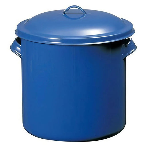 Noda Horo 14cm Enamelware Storage Jar with Lid - Stylish and Functional Kitchen Organizer-Kiichin - The #1 Place for Japanese Goods in Your Hand!
