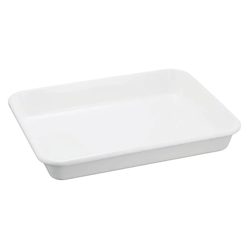 Noda Horo White Series Enamel No.8 Nestable Baking Tray for Meal Prep-Kiichin - The #1 Place for Japanese Goods in Your Hand!