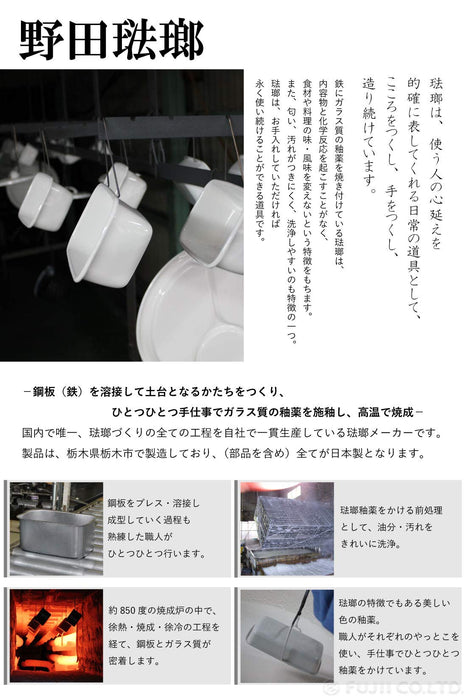 Noda Horo White Series Rectangular Lid - Authentic Japanese Made Replacement Seal-Kiichin - The #1 Place for Japanese Goods in Your Hand!