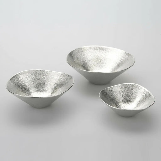 Nousaku Tinware Small Bowl - Kuzushi Yugami Large Exquisite Craftsmanship for Elegant Dining-Kiichin - The #1 Place for Japanese Goods in Your Hand!