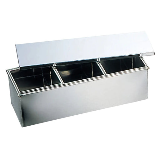 Nozaki Seisakusho Stainless Steel Yakumi Seasoning Container - 3 Compartments-Kiichin - The #1 Place for Japanese Goods in Your Hand!