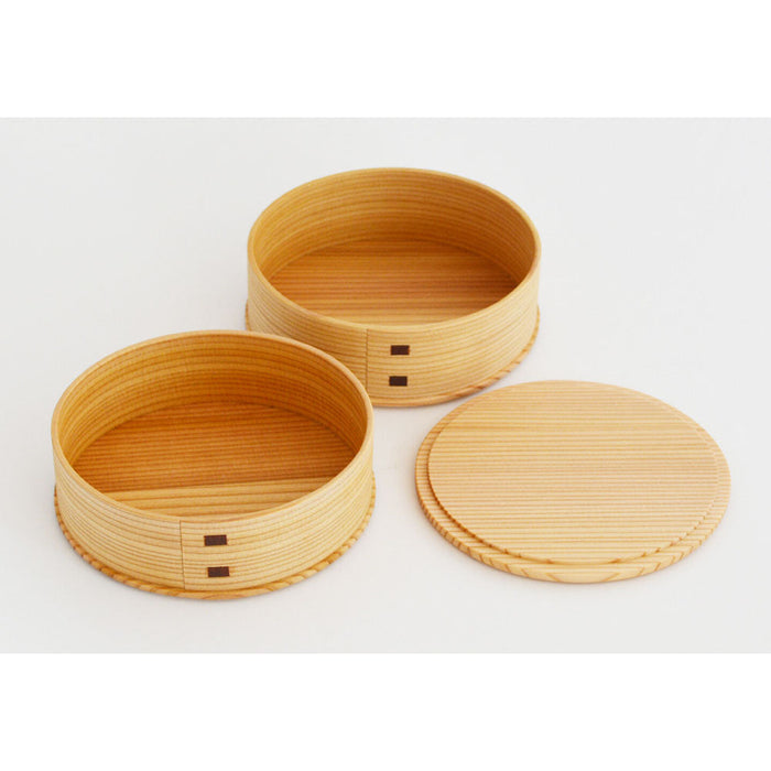 Odate Kougeisha Magewappa Hina 2-Tier Bento Lunch Box - Authentic Japanese Delight-Kiichin - The #1 Place for Japanese Goods in Your Hand!