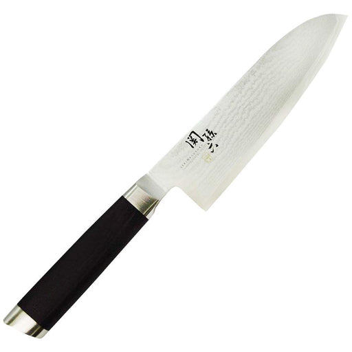 Kai Seki Magoroku Damascus Santoku Knife Set Ae-5200 Ae-5202 Ap-0308 + Petty Knife + Sharpener + Dishcloth-Kiichin - The #1 Place for Japanese Goods in Your Hand!