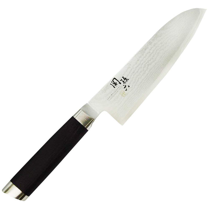 Kai Seki Magoroku Damascus Santoku Knife Set Ae-5200 Ae-5202 Ap-0308 + Petty Knife + Sharpener + Dishcloth-Kiichin - The #1 Place for Japanese Goods in Your Hand!