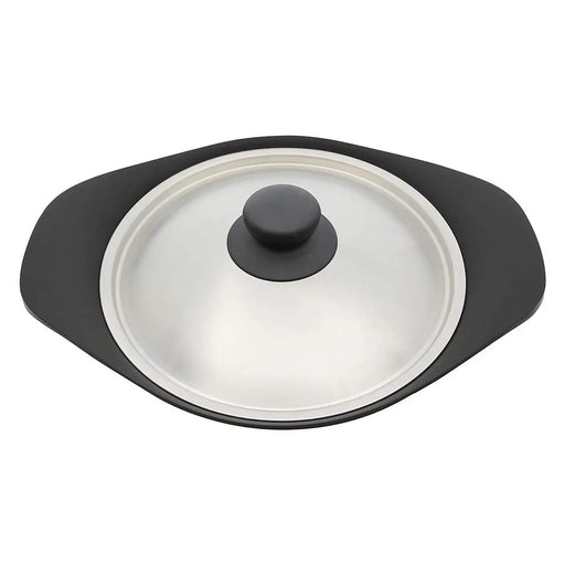 Nihon Yoshokki 22Cm Cast Iron Induction Grill Pan with Stainless Steel Lid - Made in Japan-Kiichin - The #1 Place for Japanese Goods in Your Hand!