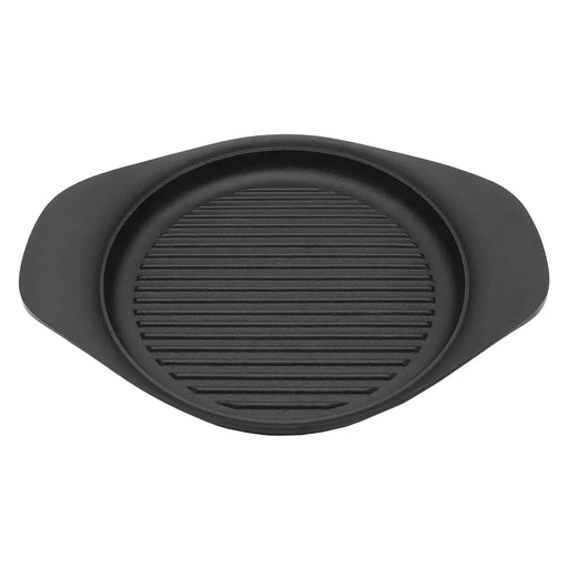 Nihon Yoshokki 22Cm Cast Iron Induction Grill Pan with Stainless Steel Lid - Made in Japan-Kiichin - The #1 Place for Japanese Goods in Your Hand!
