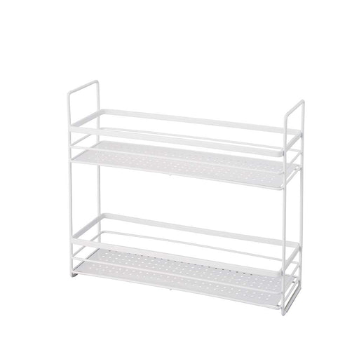Tenma 2-Tier White Spice Rack - 10x31x27cm - Japan-Kiichin - The #1 Place for Japanese Goods in Your Hand!