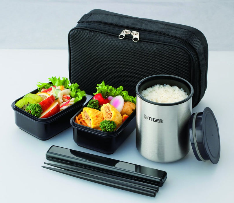Tiger Thermos Stainless Steel Lunch Jar 1.5 Cups - Black Japanese Lwy-R030-K-Kiichin - The #1 Place for Japanese Goods in Your Hand!