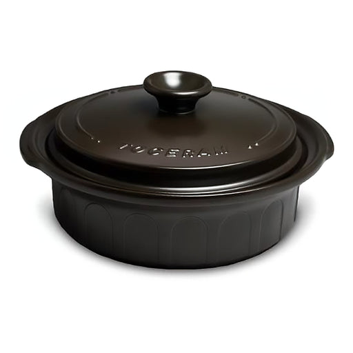 Premium Toceram Ceramic Shallow Casserole Pot - Heat-Resistant Brown-Kiichin - The #1 Place for Japanese Goods in Your Hand!