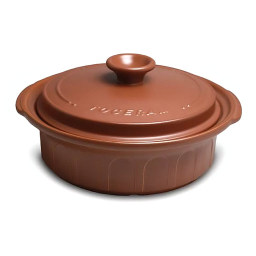 Premium Toceram Ceramic Shallow Casserole Pot - Heat-Resistant Brown-Kiichin - The #1 Place for Japanese Goods in Your Hand!