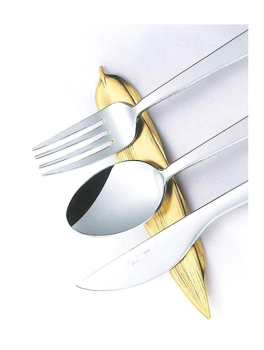 Tsubame Shinko Stainless Steel Bamboo-Leaf-Shaped Cutlery Rest - Silver-Kiichin - The #1 Place for Japanese Goods in Your Hand!