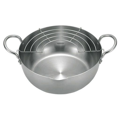 Urushiyama 20cm Stainless Steel Tempura Pan - Induction Ready-Kiichin - The #1 Place for Japanese Goods in Your Hand!