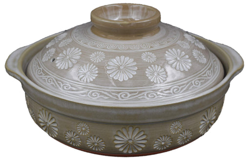 Uchiyama Pottery Water-Repellent Ceramic Coated Earthen Pot No. 9 - Banko Ware for 3-5 People-Kiichin - The #1 Place for Japanese Goods in Your Hand!
