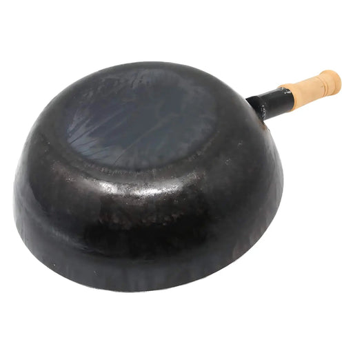 Yamada 27cm Round Bottom Wok with Wooden Handle - 1.2mm Thickness-Kiichin - The #1 Place for Japanese Goods in Your Hand!