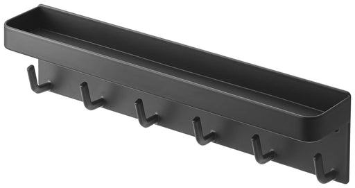 Yamazaki Industrial Magnetic Key Hook Tray - Black 24.5X4.5X6Cm - Key Storage-Kiichin - The #1 Place for Japanese Goods in Your Hand!