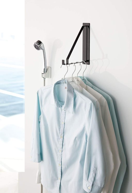 Yamazaki Industrial Japan 4713 Magnetic Bathroom Drying Hanger - Black, 5x18.5x23cm-Kiichin - The #1 Place for Japanese Goods in Your Hand!