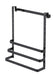 Yamazaki 5028 Garbage Bag Holder with Towel Hanger - Black - 2-Way Height Adjustable Door Storage with Hooks-Kiichin - The #1 Place for Japanese Goods in Your Hand!