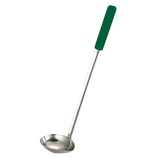 Yukiwa Stainless Steel Long Ladle - Green Scoop for Side Dishes-Kiichin - The #1 Place for Japanese Goods in Your Hand!